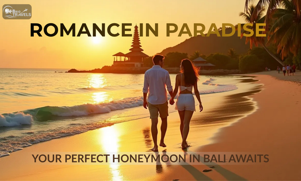couple enjoying Sunset During honeymoon in Bali