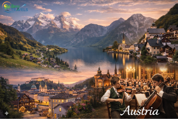 Austria alpine landscapes and historic towns in Europe tour packages 
