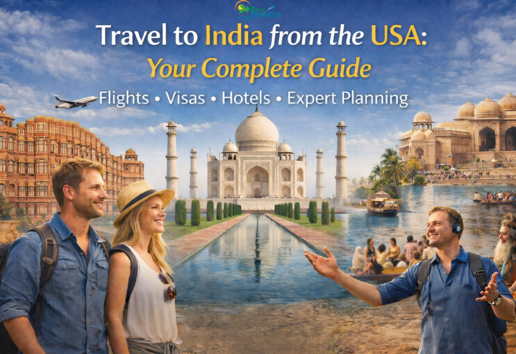 American travelers exploring India with iconic landmarks, cultural experiences, flights, visas, and travel planning highlights