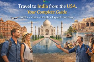American travelers exploring India with iconic landmarks, cultural experiences, flights, visas, and travel planning highlights