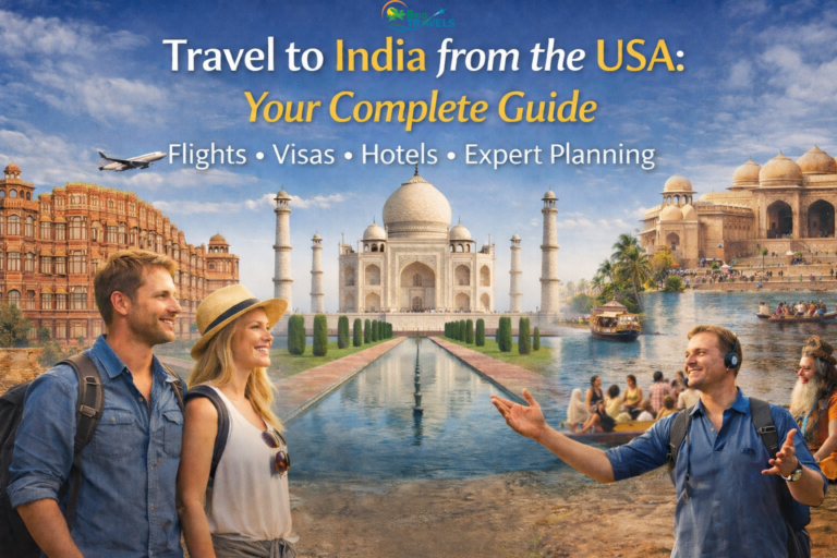 American travelers exploring India with iconic landmarks, cultural experiences, flights, visas, and travel planning highlights