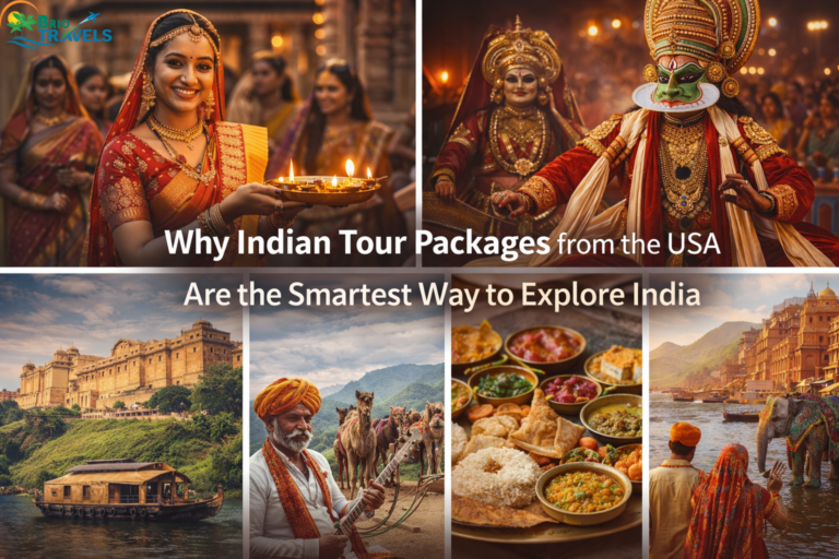 Indian culture experiences for American travelers featuring traditional festivals, classical dance, local music, cuisine, and spiritual rituals