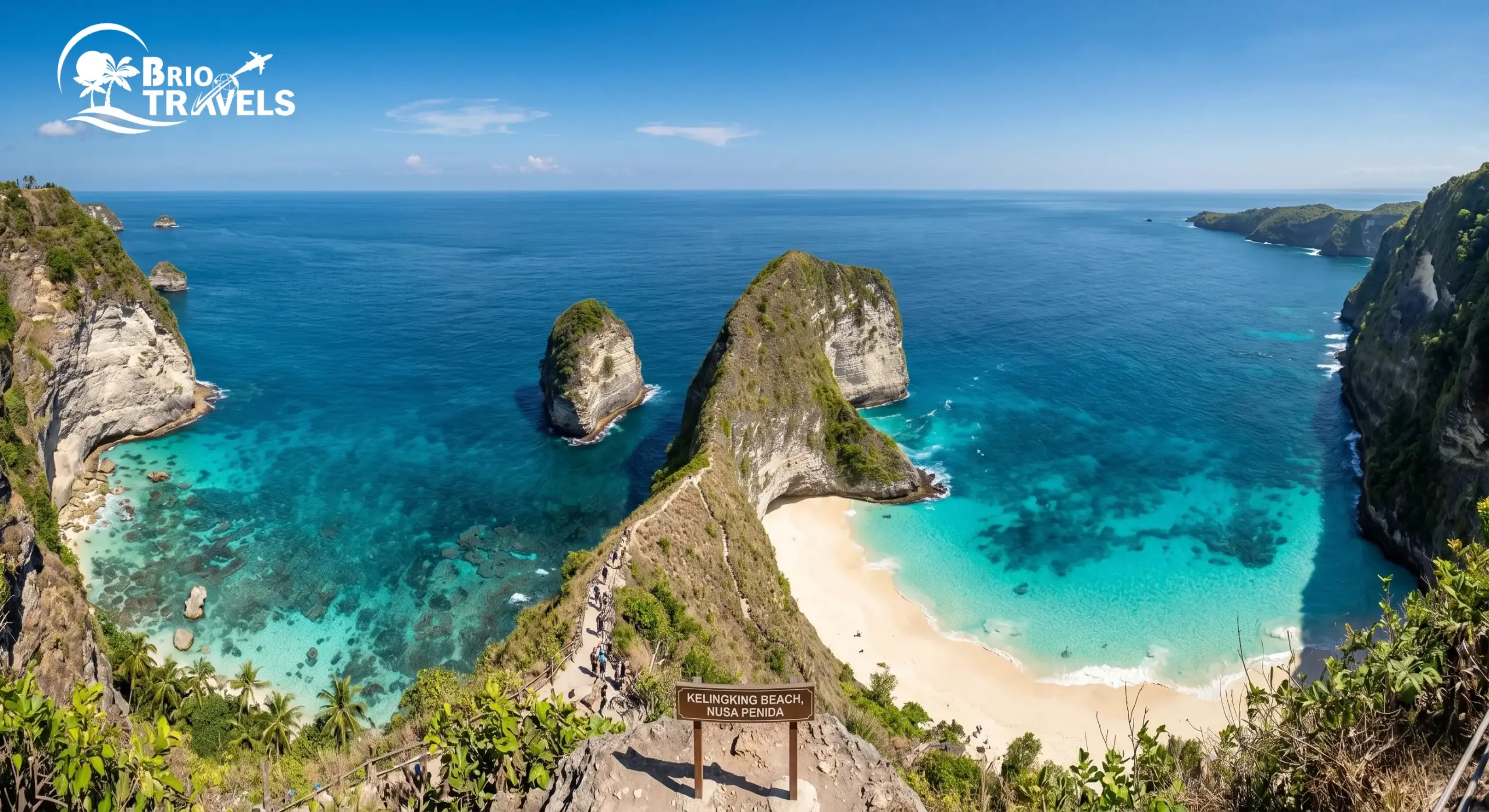 Kelingking Beach Nusa Penida Bali 2026 — T-Rex shaped cliff with turquoise water