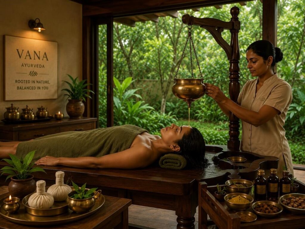 Ayurveda therapy session at Vana Retreat Dehradun