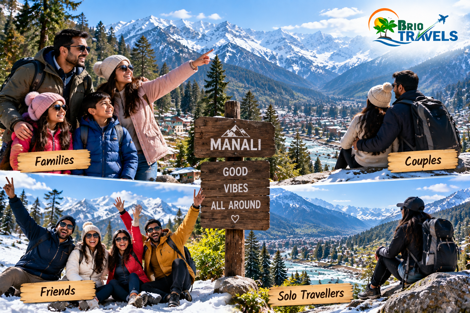 Families, couples and friends enjoying a budget Manali holiday