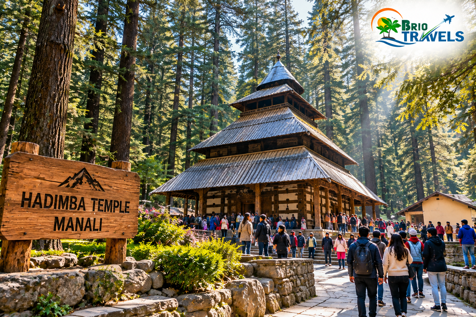 Hadimba Temple in Manali surrounded by cedar trees