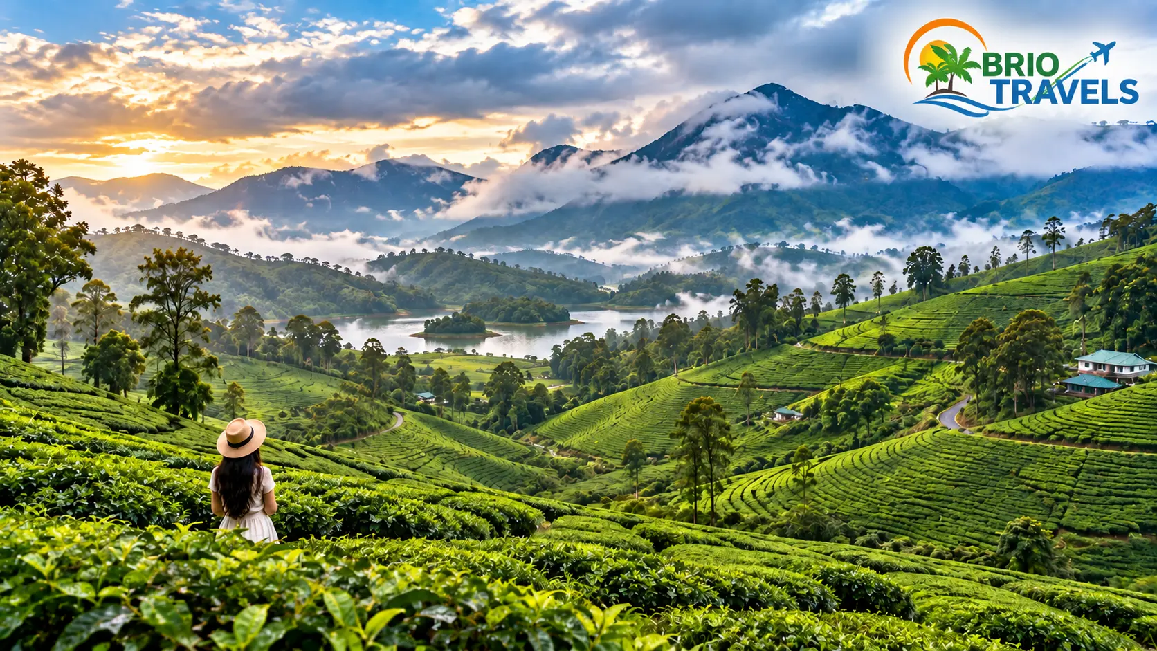 Best places to visit in India in June - Munnar tea plantations and misty mountains