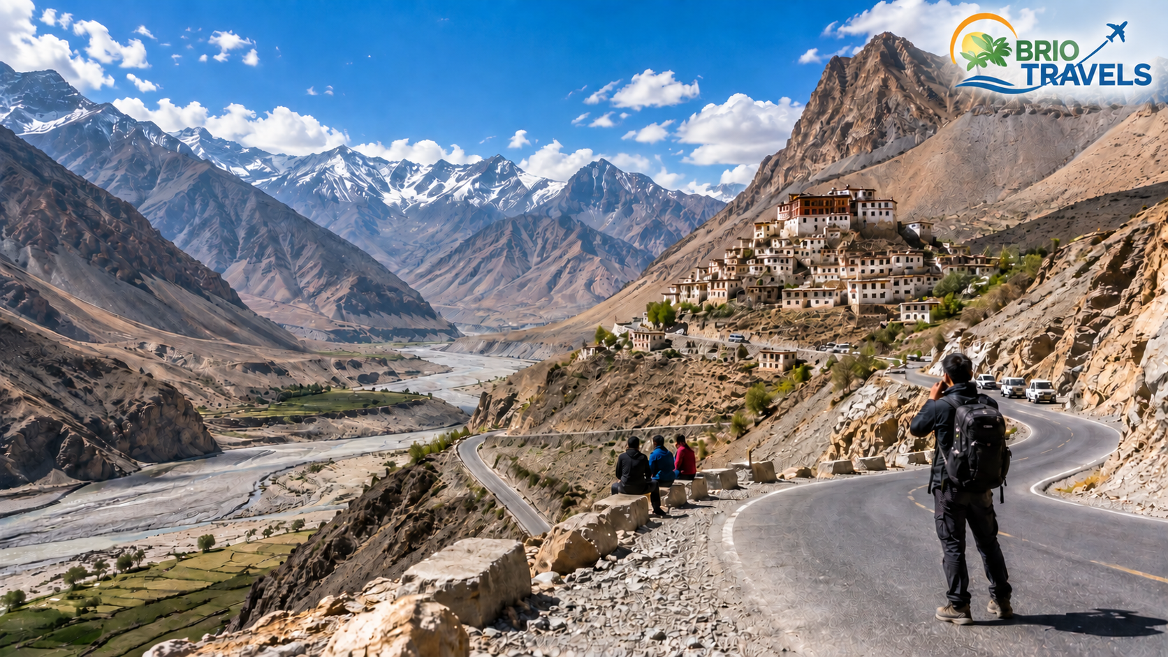Spiti Valley mountain road in June